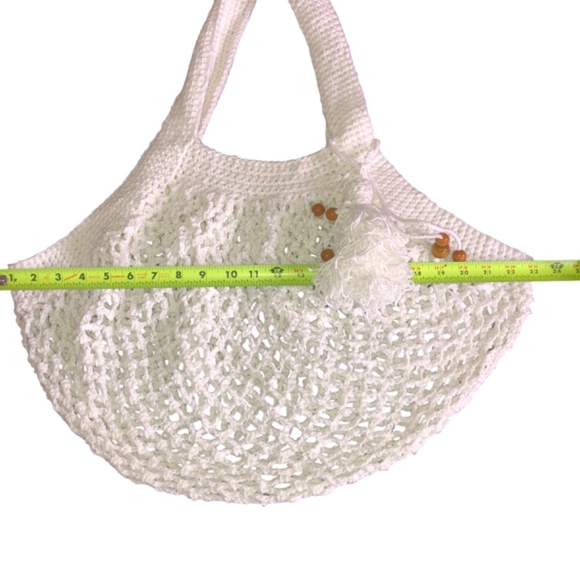 French-Inspired Crochet Market Bag with Removable Tassel